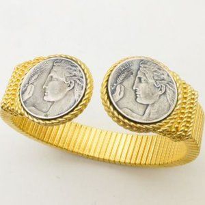 Judith Ripka Sterling Silver Verona Coin Cuff